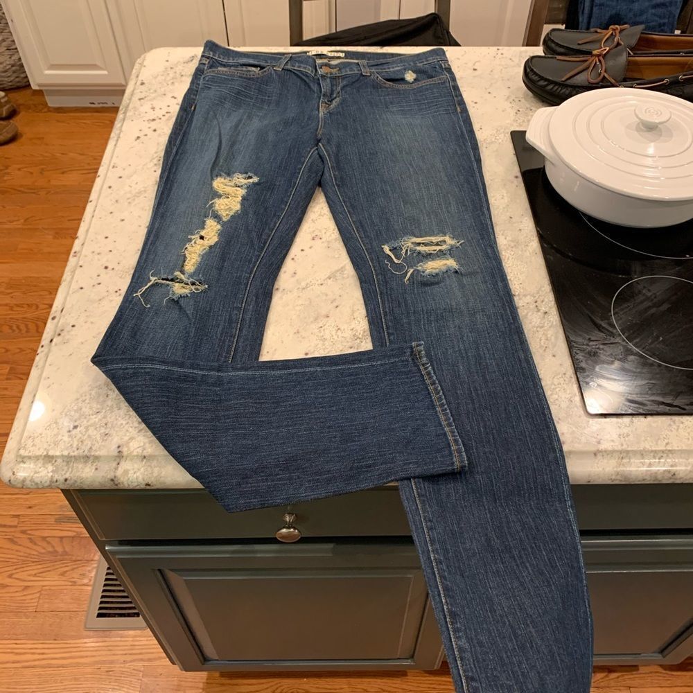J Brand Distressed Mid-Rise Straight Leg sz 30